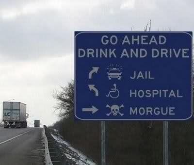 Go Ahead Drink And Drive Funny Highway Sign Board