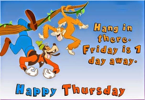 Hang In There Friday Is 1 Day Always Happy Thursday Goofy And Monkey Picture