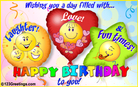 Happy Birthday Animated Balloons Picture