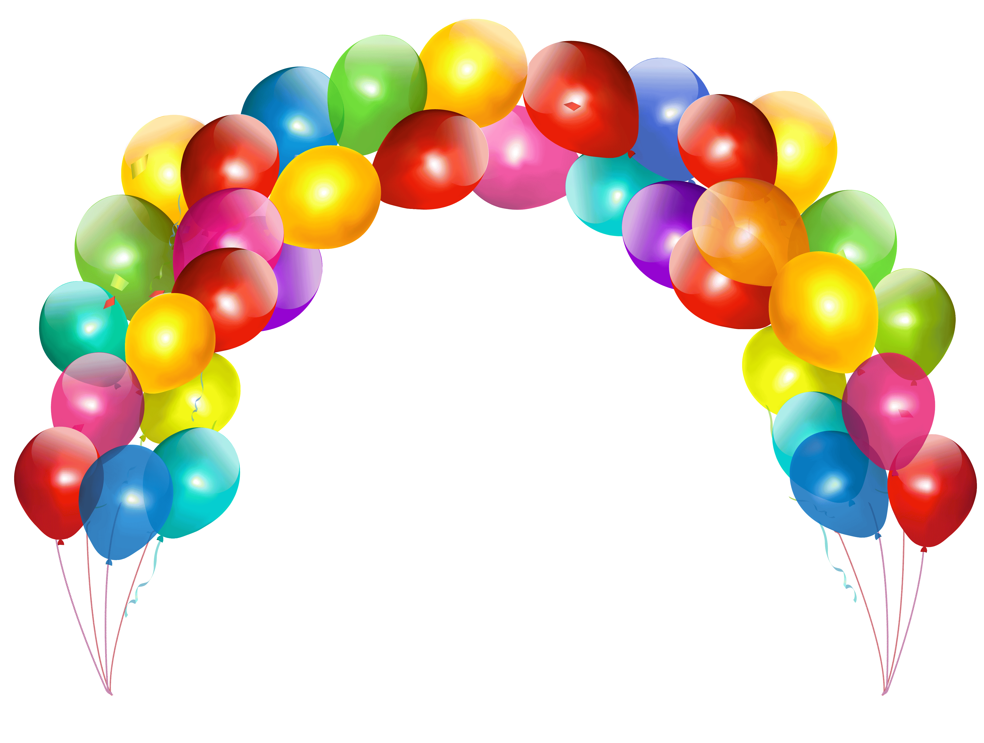Happy Birthday Colorful Balloons Banner