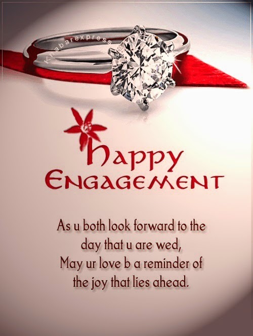 Happy Engagement As You Both Look Forward To The Day That You Are Wed