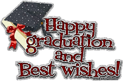 Happy Graduation And Best Wishes Glitter