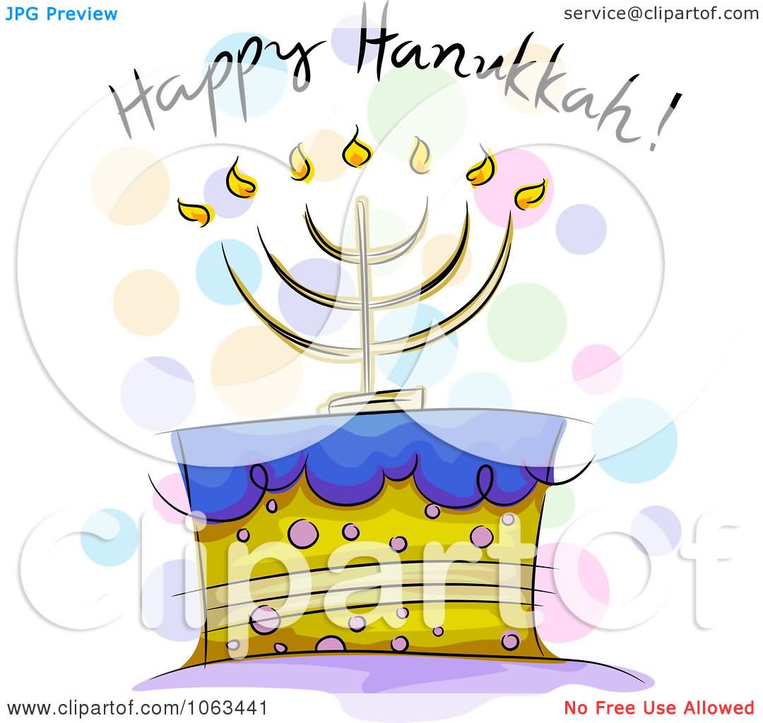 Happy Hanukkah Cake Clipart