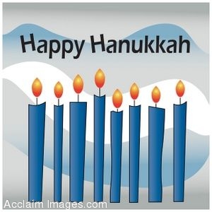 Happy Hanukkah Candles Clipart Picture