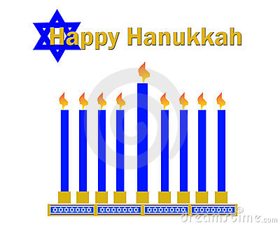 Happy Hanukkah Candles Clipart