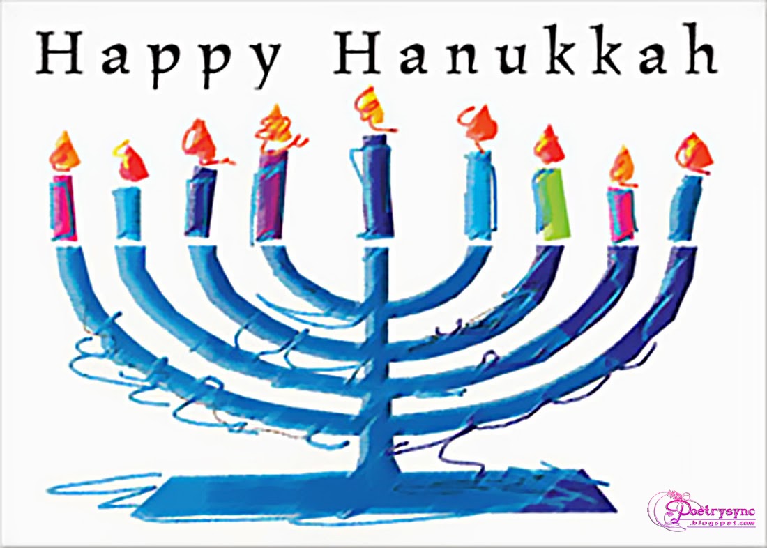 Happy Hanukkah Candles Stand Clipart