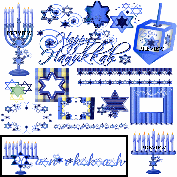 Happy Hanukkah Greetings Clipart