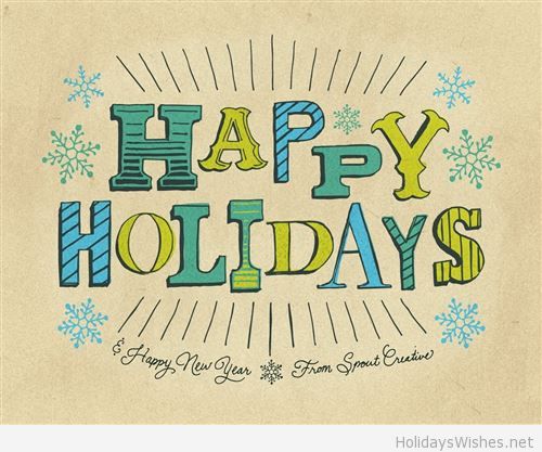 Happy Holidays And Happy New Year Greeting Card