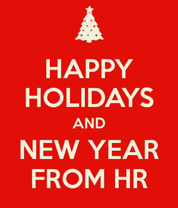 Happy Holidays And New Year From HR