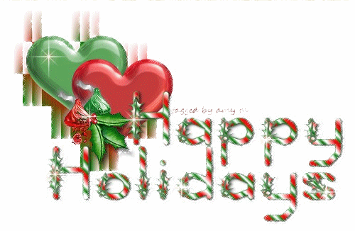 Happy Holidays Candy Glitter Animated Photo