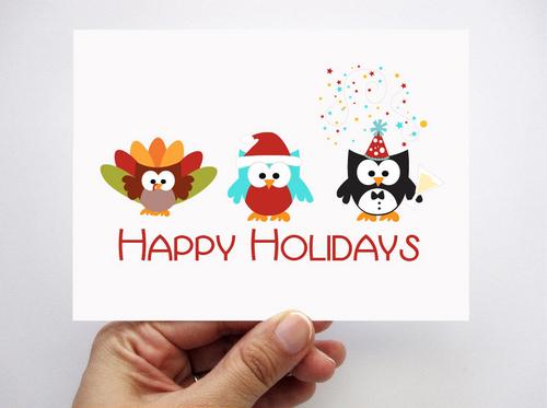 Happy Holidays Cartoons Greeting Card