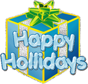 Happy Holidays Gift Glitter Animated Photo