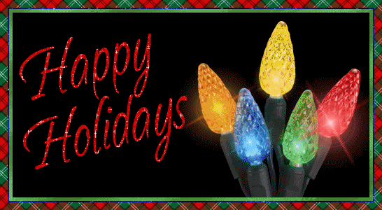 Happy Holidays Lighting Animated Picture