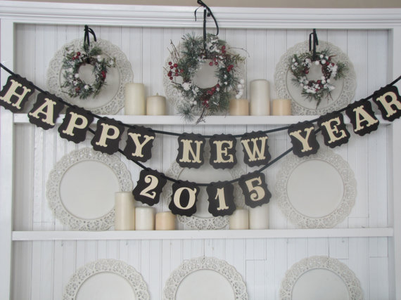 Happy New Year 2015 Hanging Banner Image