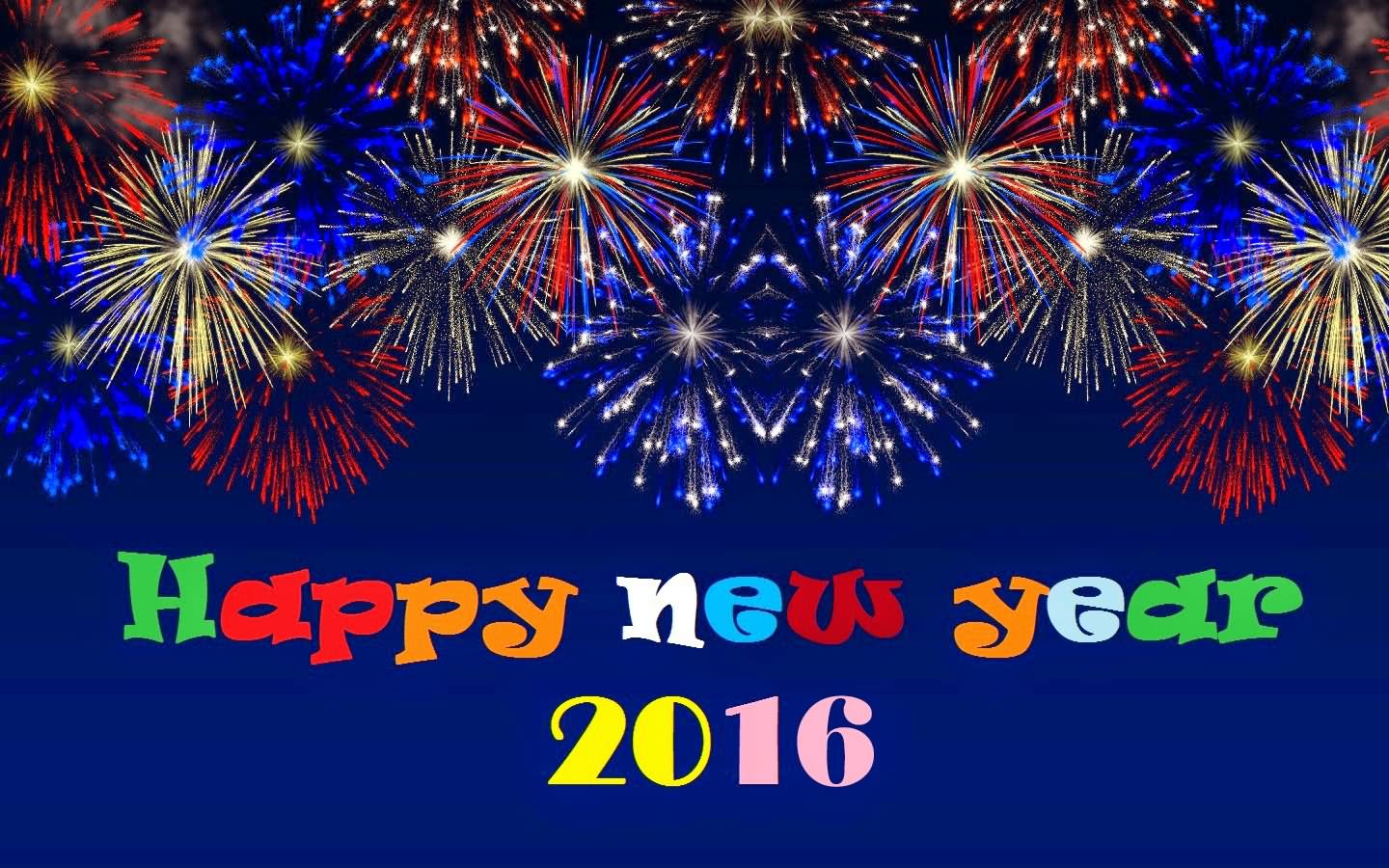 Happy New Year 2016 Beautiful Greeting Card