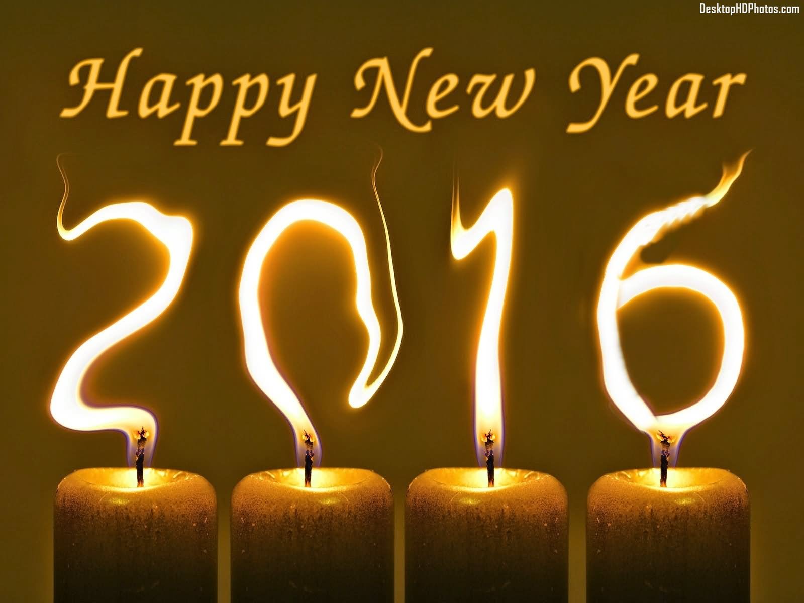 Happy New Year 2016 Candles Picture