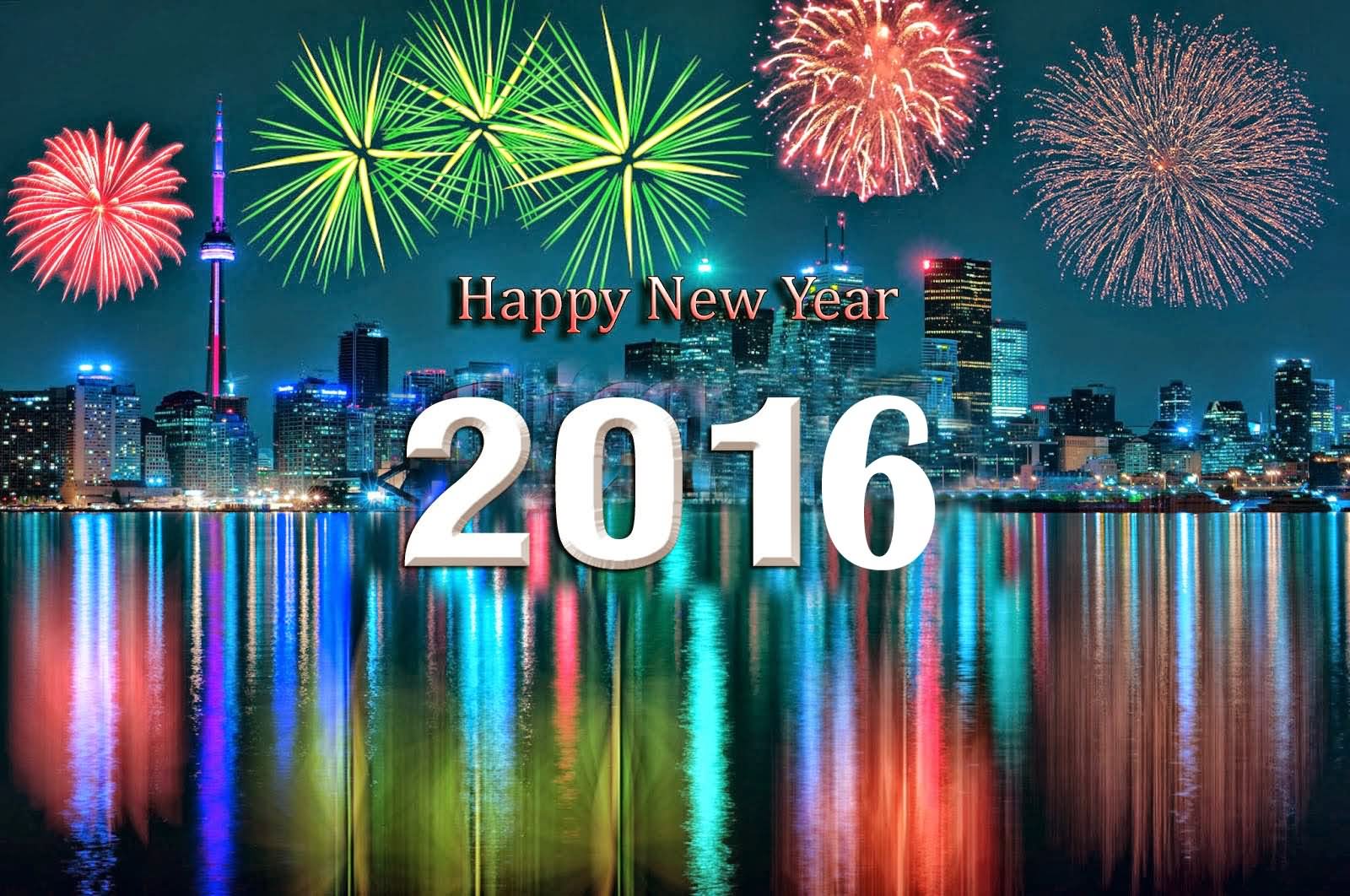 Happy New Year 2016 Fireworks HD Wallpaper