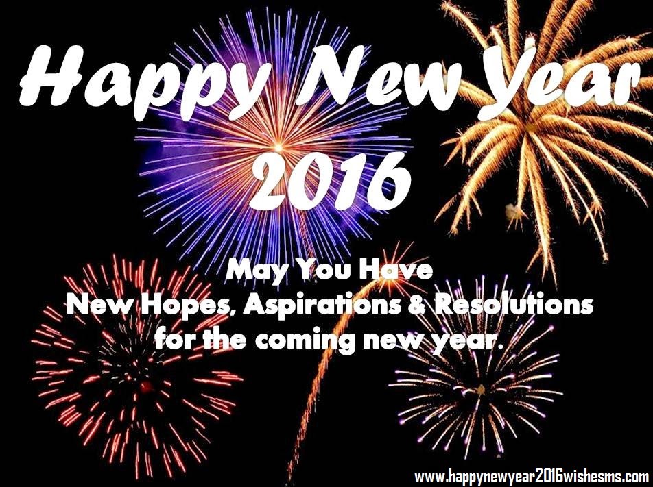 Happy New Year 2016 Greeting Card