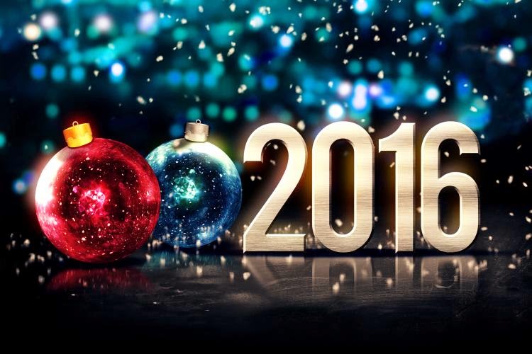 Happy New Year 2016 Ornaments