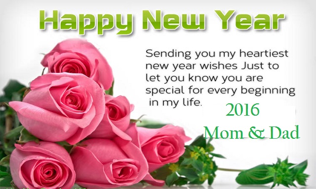 Happy New Year 2016 Wishes To Mom And Dad