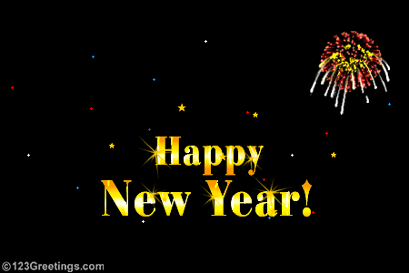 Happy New Year Animated Fireworks Picture