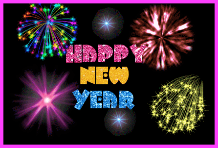 Happy New Year Beautiful Fireworks Animated Picture