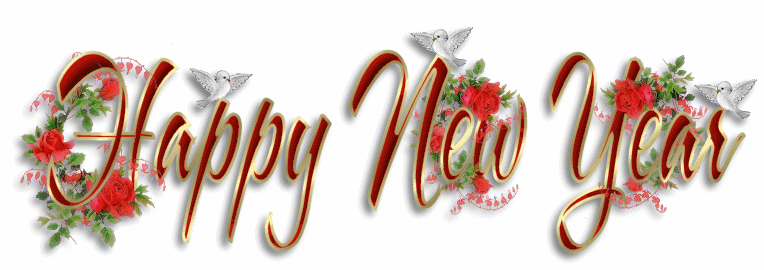 Happy New Year Birds Animated Banner Image