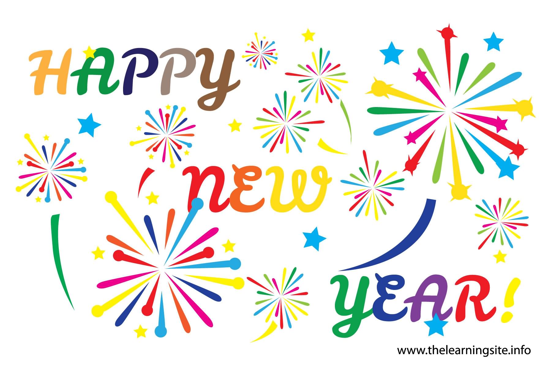 Happy New Year Colorful Clipart Photo
