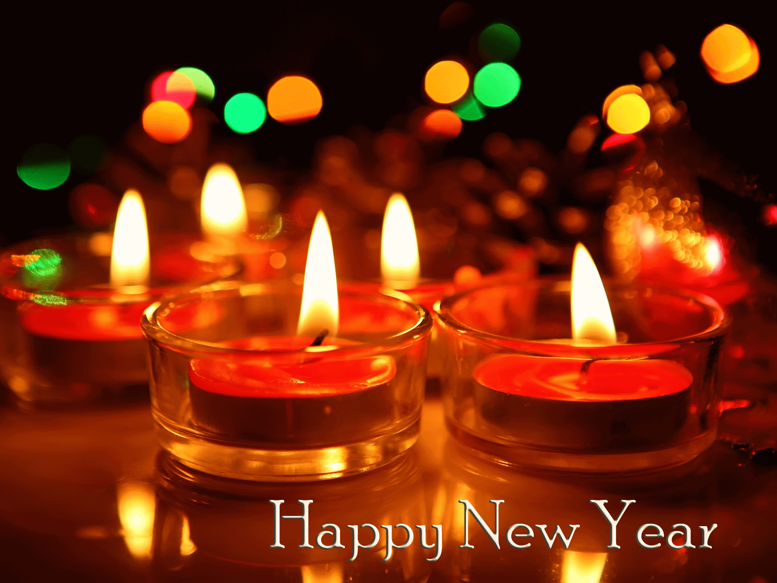 Happy New Year Floating Candles Image