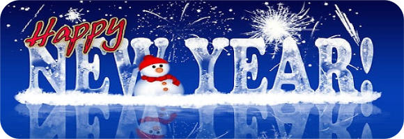 Happy New Year Snowman Banner