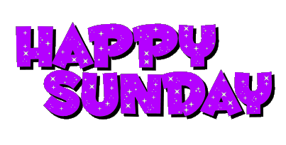 Happy Sunday Purple Glitter