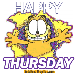 Happy Thursday Garfield Glitter