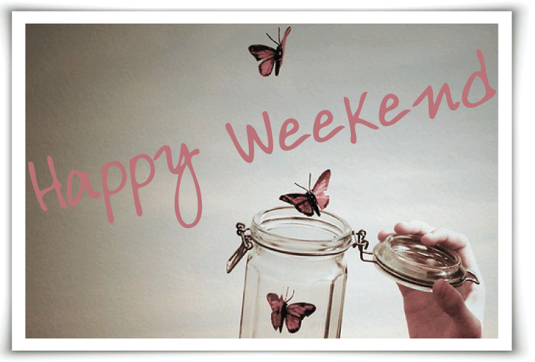 Happy Weekend Butterflies In Jar Picture