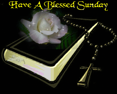 Have A Blessed Sunday Bible And Cross Glitter
