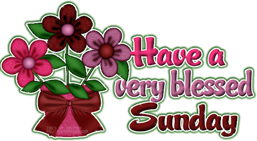 Have A Very Blessed Sunday Flowers Glitter