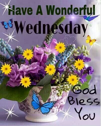 Have A Wonderful Wednesday Flowers Pot God Bless You