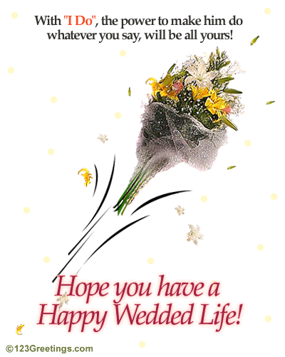 Hope You Have A Happy Wedded Life Greeting Card