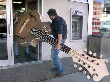 Human With Giant Guitar Funny Image