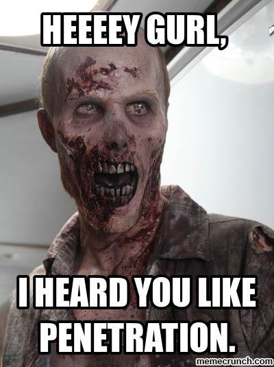 I Heard You Like Penetration Funny Zombie Meme