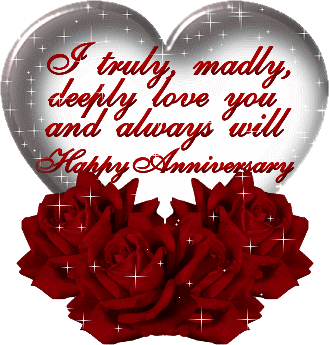 I Truly Madly Deeply Love You And Always Will Happy Anniversary Glitter