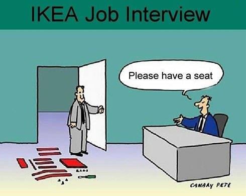 IKEA Job Interview Please Have A Seat Funny Cartoon