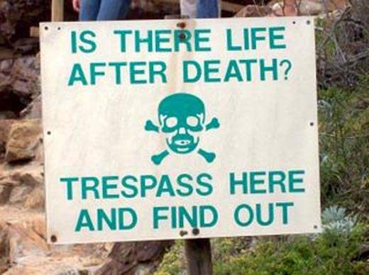 Is There Life After Death Funny Sign Board