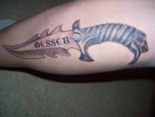 Jesser Knife Tattoo Design Idea