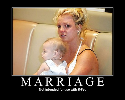 Marriage Not Intended For Use With K Fed Funny Wedding Poster