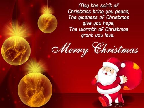 May The Spirit Of Christmas Bring You Peace Merry Christmas