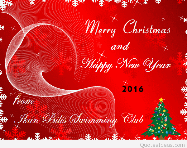 Merry Christmas And Happy New Year 2016 Greeting Card