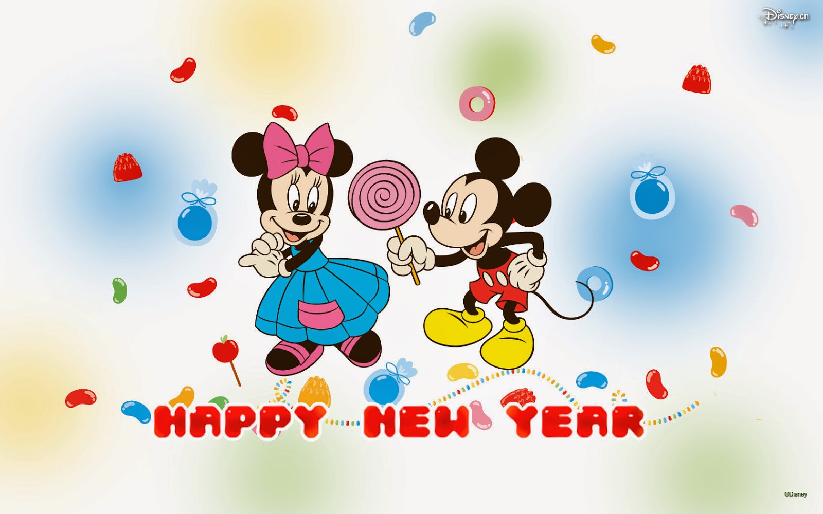 Mickey And Minny Mouse Wishes You Happy New Year 2016