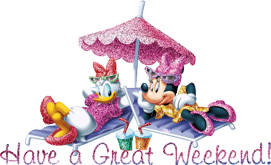 Minny Mouse And Daisy Duck Wishes You Have A Great Weekend Glitter