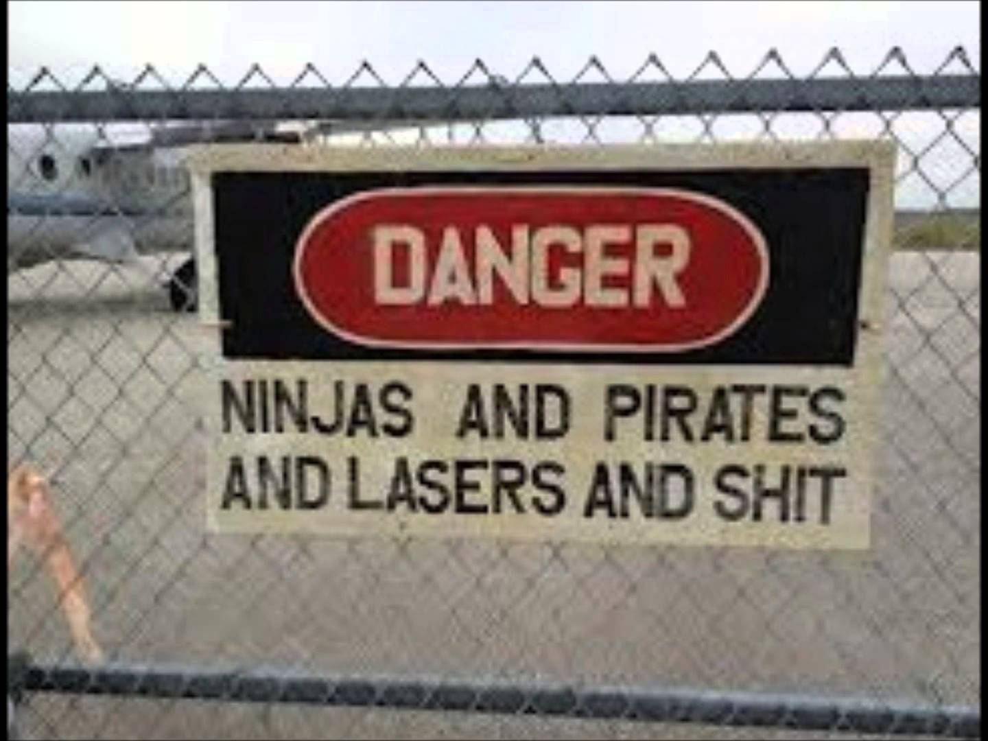 Ninja And Pirates Funny Fail Sign Board