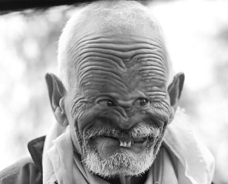 Old Man With Funny Weird Face Picture